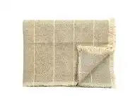 LivingStyles Scott Cotton Throw, 170x130cm, Khaki Green offer
