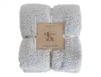 LivingStyles Liston Fleece Throw, 130x180cm, Silver offer