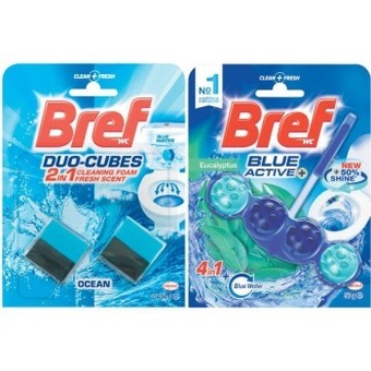 Coles Bref colour, brilliant gel, deluxe, scent switch or pro nature toilet cleaner 42g-50g offer
