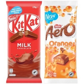 Coles Nestlé aero orange 118g or nestlé block chocolate 118g-200g offer