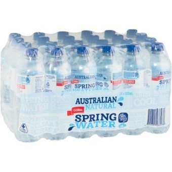 Coles Coles spring water 24x600ml offer