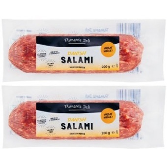 Coles Thomson's deli danish or pepperoni salami 200g offer