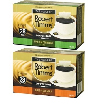 Coles Robert timms coffee bags 28 pack offer