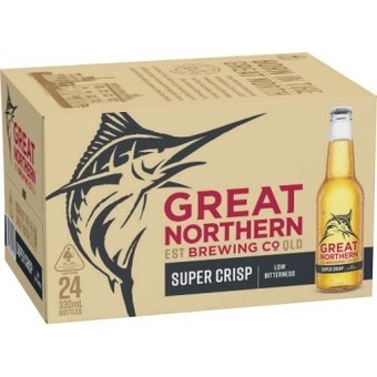 Coles Great northern super crisp lager bottles 24x330ml offer