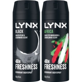 Coles Lynx aerosol antiperspirant deodorant or body spray 165ml offer
