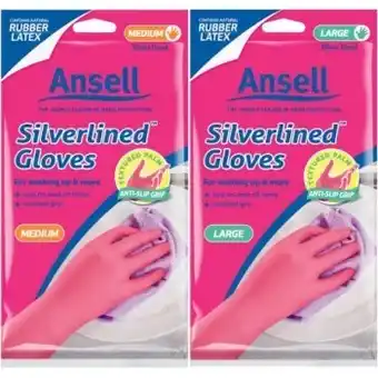 Coles Ansell pink silverlined gloves 1 pack offer