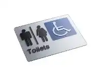 Officeworks Sandleford Braille Sign Male, Female and Disabled Toilet offer
