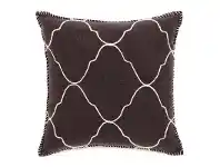 LivingStyles Brando Hand Embroidered Mosaic Cotton Scatter Cushion - Brown offer