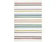 LivingStyles Skandi Oslo Stripe Flatwoven Wool Rug, 320x230cm, White/Multi offer