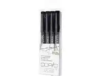 Officeworks Copic Multiliner Fine Nib Inking Pens Set A Black 4 Pack offer
