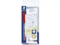 Officeworks Staedtler 430 Medium Ballpoint Pens Red 10 Pack offer
