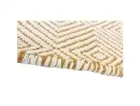 LivingStyles Bahuta Handwoven Cotton Rug, 225x150cm, Orange/ White offer