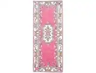 LivingStyles Avalon French Aubusson Wool Runner Rug, 210x67cm, Pink offer