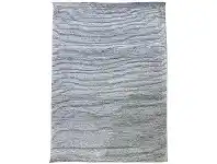 LivingStyles Ridges Handwoven Wool Rug, 160x110cm, Silver offer