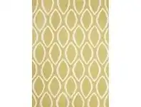 LivingStyles Nomad Hand Knotted Weave Oval Print Woolen Rug in Yellow - 225x155cm offer