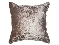 LivingStyles Raina Crushed Velvet Scatter Cushion, Taupe offer