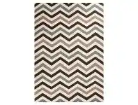 LivingStyles Nomad Chevron Flat Woven Wool Rug, 280x190cm, Blue / Brown offer