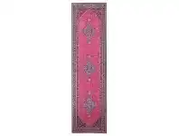 LivingStyles Eternal Whisper Diamond Turkish Made Oriental Runner Rug, 80x400cm, Pink offer