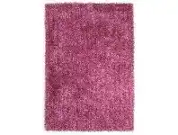 LivingStyles Orlando Metallic Noodle Hand Tufted Shag Rug, 280x190cm, Berry offer