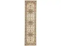 LivingStyles Sydney Medallion Turkish Made Oriental Runner Rug, 400x80cm, Ivory offer