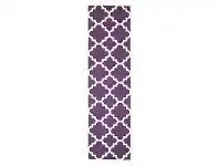LivingStyles Nomad Hand Knotted Weave Moroccan Design Woolen Rug Runner in Aubergine - 300x80cm offer
