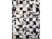 Lorenzen Cow Hide Patchwork Rug, 160x230cm, Black / White