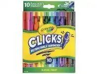 Officeworks Crayola Clicks Washable Retractable Markers 10 Pack Assorted offer