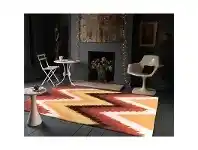 LivingStyles Ikat Chevron Rug in Rust - 165x115cm offer