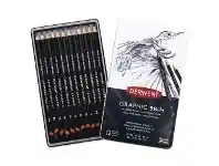Officeworks Derwent Graphic Sketching Pencils Soft 12 Pack offer