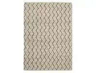 LivingStyles Urban Luxury Madras Hand Woven Felted Wool Rug, 225x155cm, Copper/Ivory offer