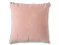 LivingStyles Kaden Feather Filled Stabstitch Velvet Scatter Cushion, Blush offer