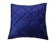LivingStyles Florentine Quilted Velvet Euro Cushion Cover, Navy offer