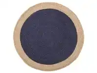 LivingStyles Atrium Polo Round Jute Rug, 200cm, Navy offer