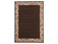 LivingStyles Curvy Lines Pattern Border Belgian Made Modern Rug, 230x160cm, Brown offer