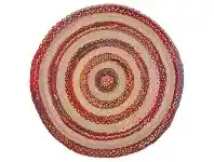 Atrium Target Round Cotton & Jute Rug, 200cm