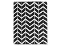 LivingStyles Sweden Chevron Hand Tufted Wool Dhurrie Rug, 280x190cm, Black offer