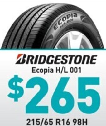 Bob Jane T-Marts Bridgestone Ecopia H/L 001 215/65 R16 98H offer