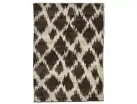 LivingStyles Egyptian Made Moroccan Cross Lines Design Rug in Chocolate - 330x240cm offer