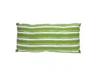 Green Stripes Cotton and Linen Recutangular Cushion