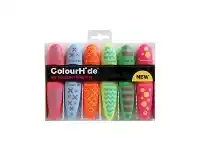 Officeworks ColourHide Highlighters Designs 6 Pack offer