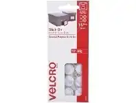VELCRO Brand Hook and Loop Mini Dots 16mm White 15 Pack