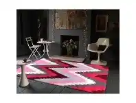 LivingStyles Ikat Chevron Rug in Pink - 225x155cm offer
