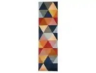 LivingStyles Matrix Triangles Hand Tufted Wool Runner Rug, 400x80cm offer
