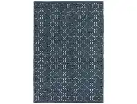 LivingStyles Moroc Hand Woven Wool Rug, 300x400cm, Navy offer