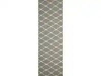 LivingStyles Nomad Hand Knotted Weave Stitch Design Woolen Rug Runner in Grey - 300x80cm offer