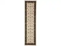LivingStyles Sydney Classic Turkish Made Oriental Runner Rug, 300x80cm, Ivory / Black offer