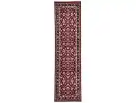 LivingStyles Sydney Classic Turkish Made Oriental Runner Rug, 400x80cm, Red / Black offer
