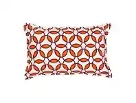 LivingStyles Mossman Rings Cotton Canvas Lumbar Cushion, Orange offer