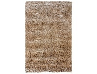 LivingStyles Angora Lux Wool & Viscose Shaggy Rug, 275x185cm, Sandstone offer