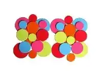 Officeworks Three By Three Colour Dot Magnets Brights 30 Pack offer